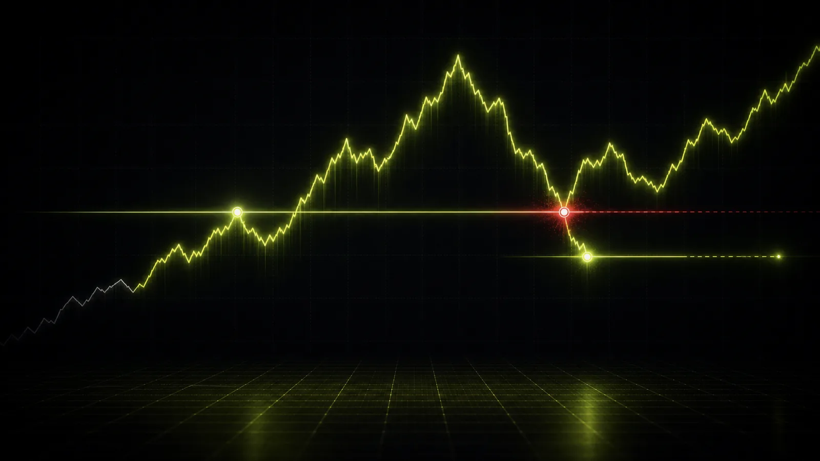 A stop at breakeven gets clipped while a lower stop survives above structure